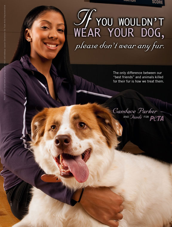 Candace Parker PETA Anti Fur Ad