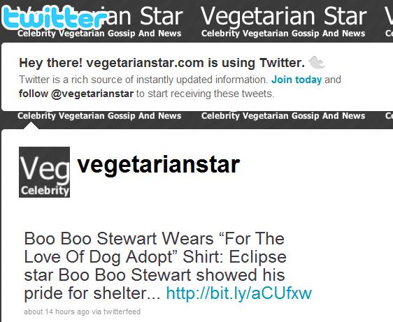 Vegetarian Star on Twitter