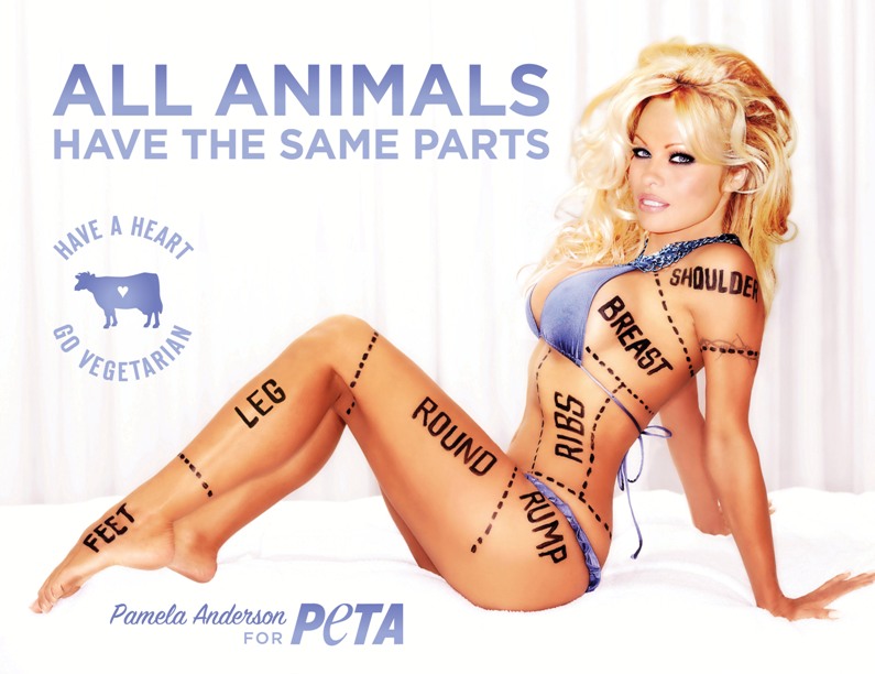 Pamela Anderson "All Animals Have The Same Parts" PETA