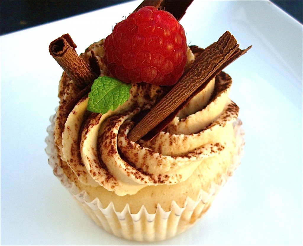 Raspberry Tiramisu Cupcakes. Photo: Chefchloe.com