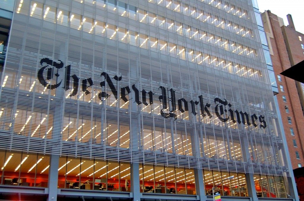 The New York Times. Credit: Haxorjoe on Wikimedia Commons