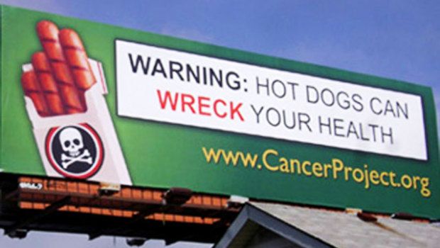 Cancer Project Hot Dog Billboard