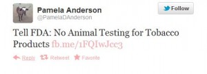 Pamela Anderson Tabacco Animal Tests