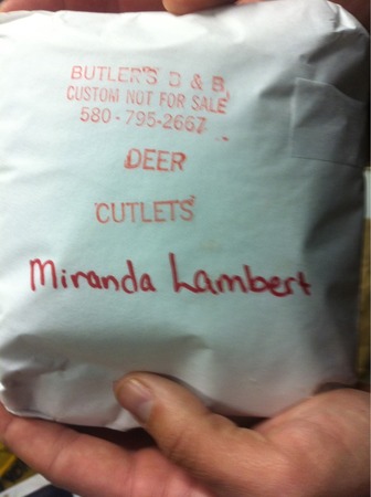 Miranda Lambert deer cutlets