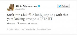 Alicia Silverstone Tweet