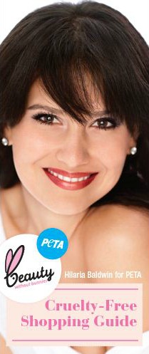Hilaria Baldwin PETA Beauty Guide