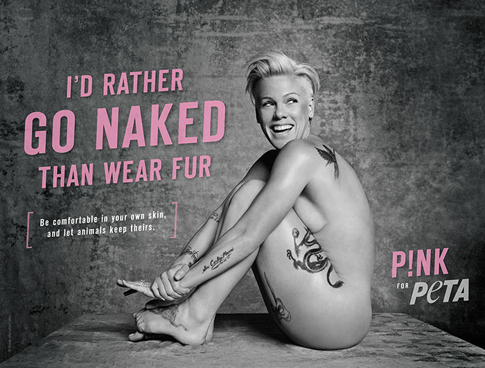 Pink PETA Ad